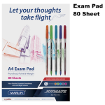 80L A4 Exam Pads - Punched